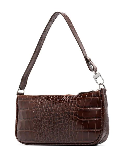 BY FAR crocodile-embossed shoulder bag - Brown
