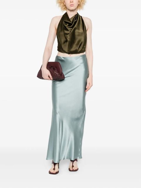 Cult Gaia Adienne draped halterneck top - Green