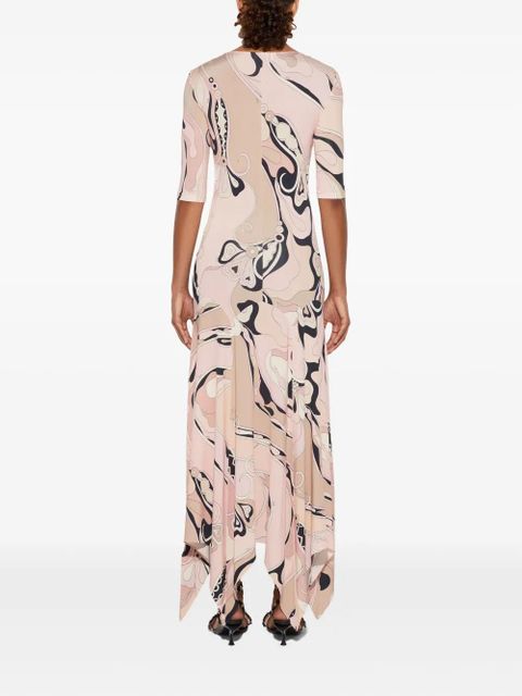 PUCCI orchidee-print dress - Neutrals