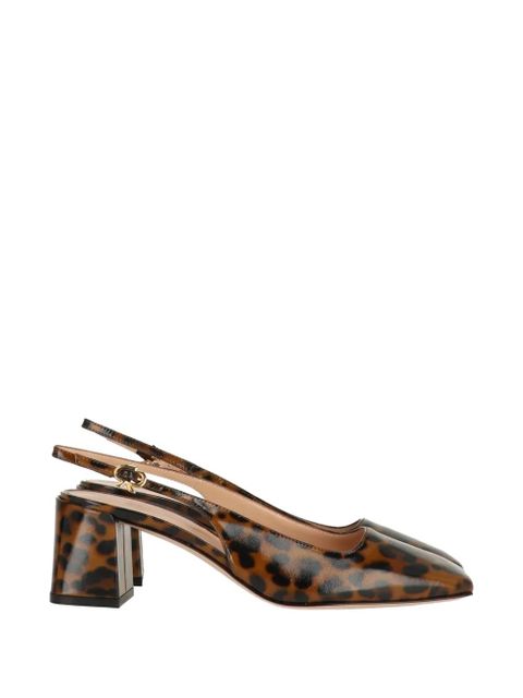 Gianvito Rossi animal-print slingback-strap pumps - Brown - zdjęcie produktu nr 1