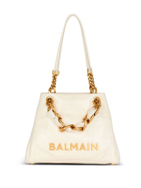 Balmain 1945 Soft Small shoulder bag - White