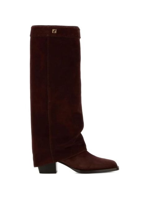 FENDI Minerva logo-plaque boots - Brown - zdjęcie produktu nr 1