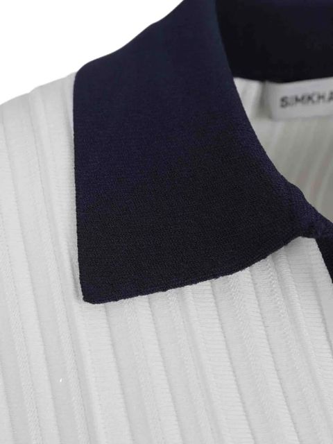 Simkhai ribbed collar dress - White