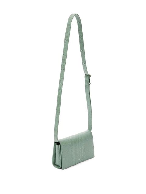 Jil Sander All-Day snakeskin-effect shoulder bag - Green