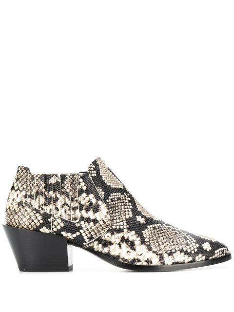 Tod's snakeskin effect ankle boots - Neutrals - zdjęcie produktu nr 1