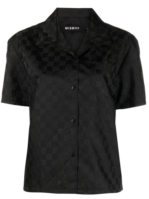MISBHV monogram-print short-sleeve shirt - Black - zdjęcie produktu nr 1