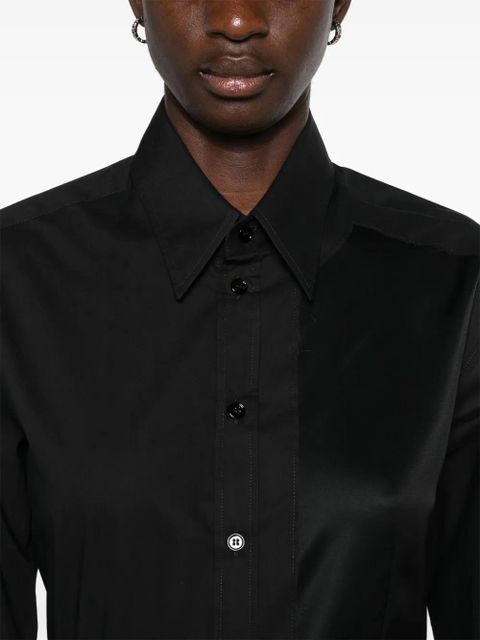 MM6 Maison Margiela panelled cotton shirt - Black - zdjęcie produktu nr 2