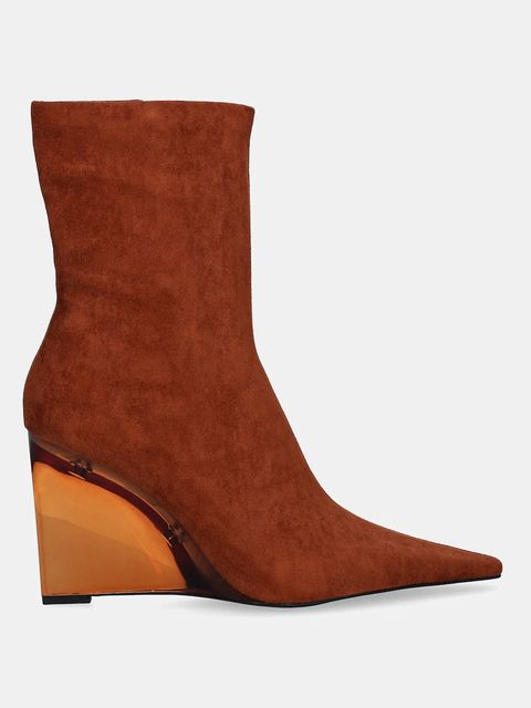 Jeffrey Campbell botki Beth-Ann damskie kolor brązowy na koturnie JC-1772-1-4 - zdjęcie produktu nr 2