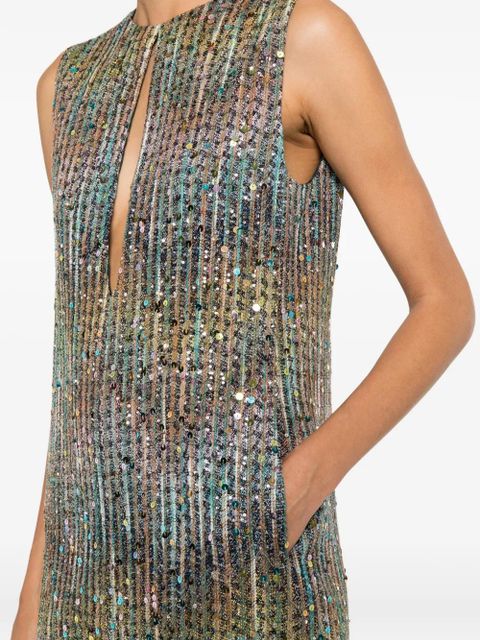 Missoni sequin-embellished metallic-thread mini dress - Pink