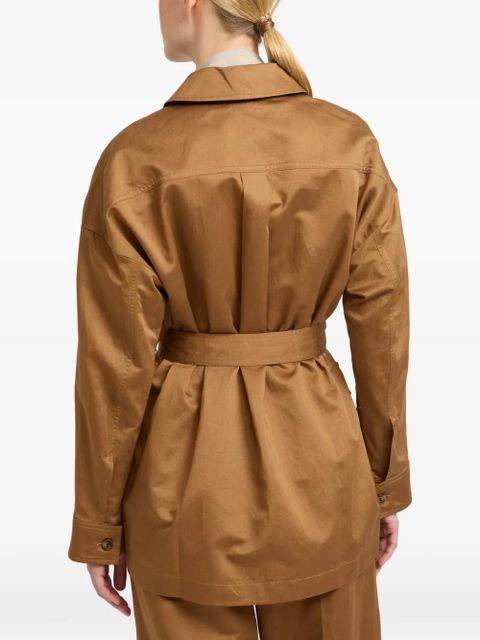 Yves Salomon linen shirt jacket - Brown