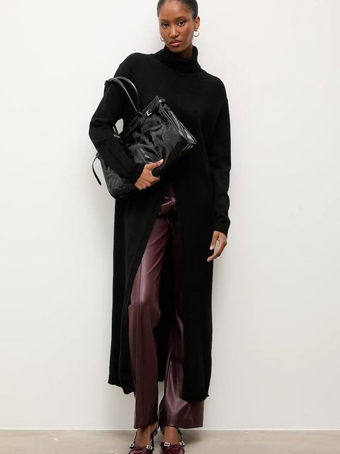 Answear.LAB sweter damski kolor czarny z golfem