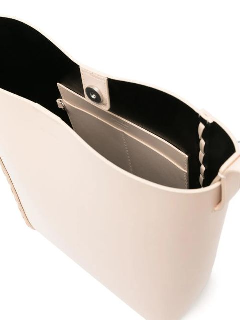 Jil Sander medium leather tote bag - Neutrals