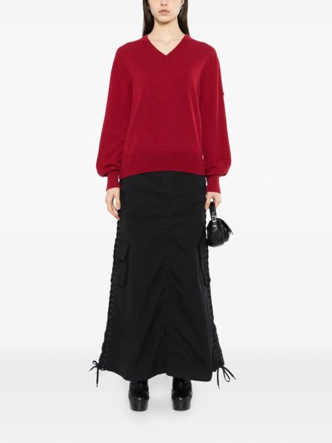 Balenciaga v-neck long-sleeve knitwear - Red - zdjęcie produktu nr 2