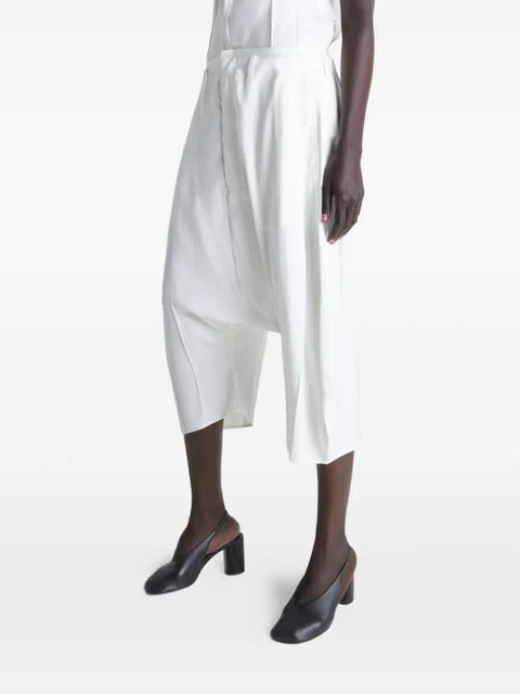 LEMAIRE pleated bermuda shorts - White