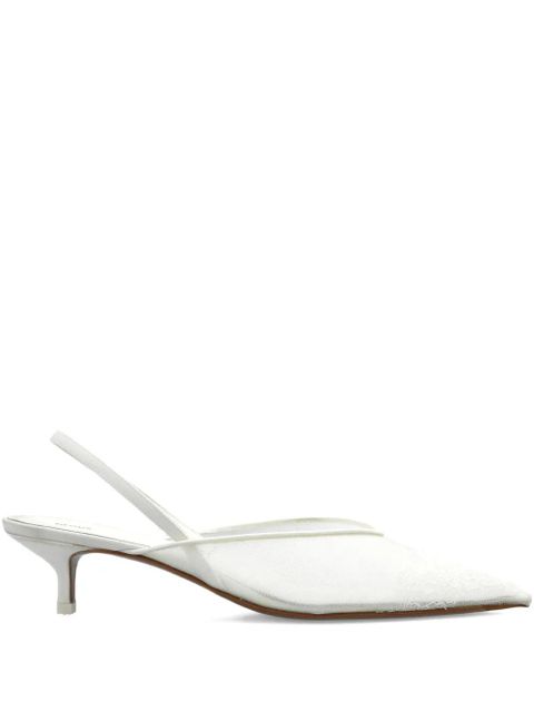 NEOUS 40mm Irena lace-detail slingback pumps - White - zdjęcie produktu nr 1