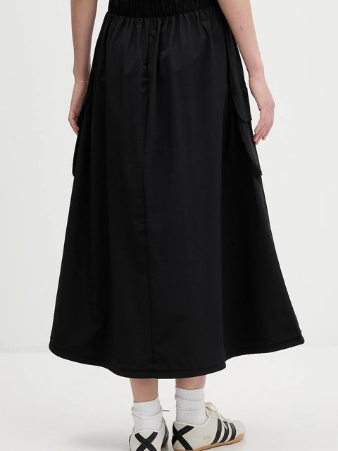 adidas spódnica City Tech kolor czarny midi rozkloszowana JM8438