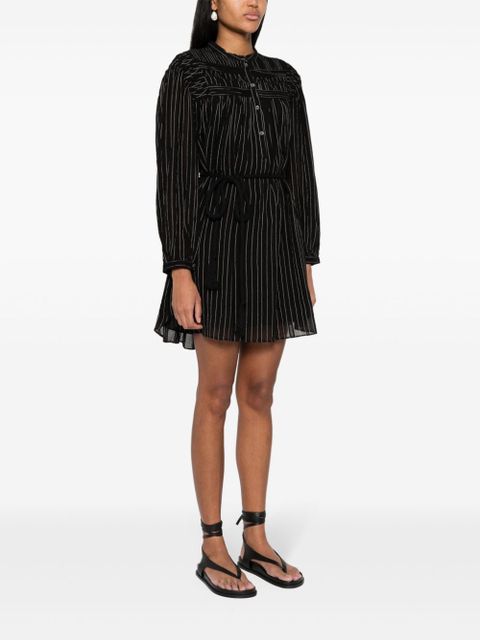 MARANT ÉTOILE Leozi striped voile mini dress - Black - zdjęcie produktu nr 2