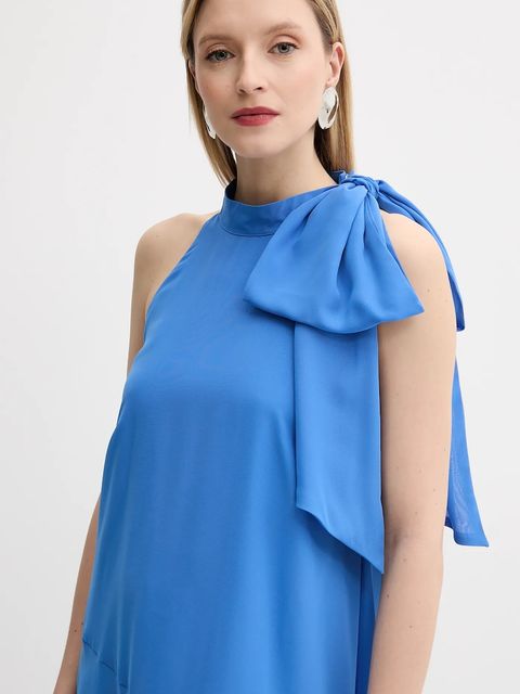 Gestuz sukienka kolor niebieski maxi rozkloszowana 10910220