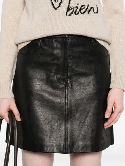 Weekend Max Mara leather pocket mini skirt - Black
