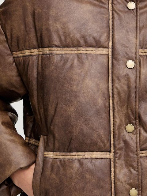 Guess kurtka GIPSY kolor brązowy zimowa oversize W5BLAE W0450