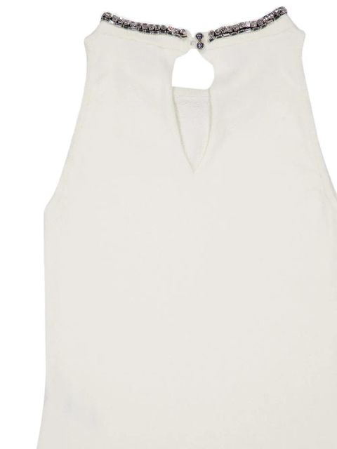 Rabanne embellished sleeveless tank top - Neutrals
