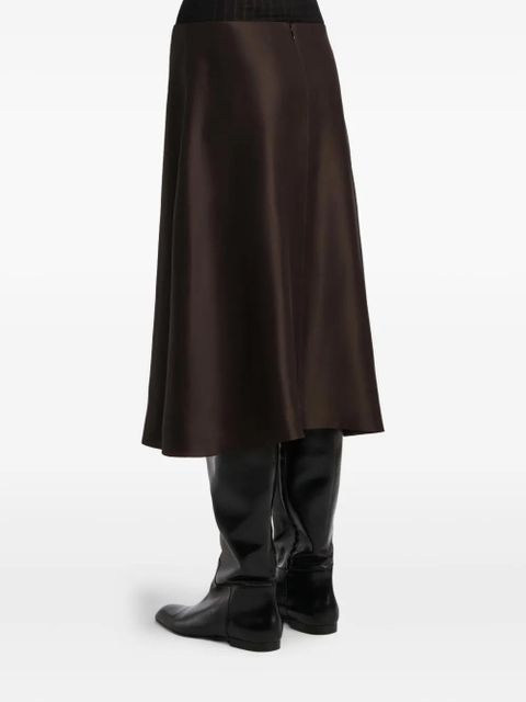 KHAITE Nania A-line skirt - Black