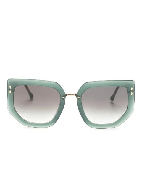 ISABEL MARANT cat-eye frame sunglasses - Green