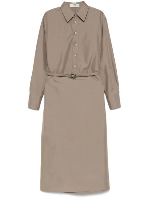 FENDI poplin shirt dress - Brown - zdjęcie produktu nr 1
