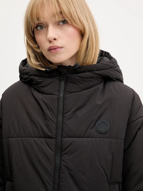 Hugo Blue kurtka kolor czarny zimowa oversize 50547675