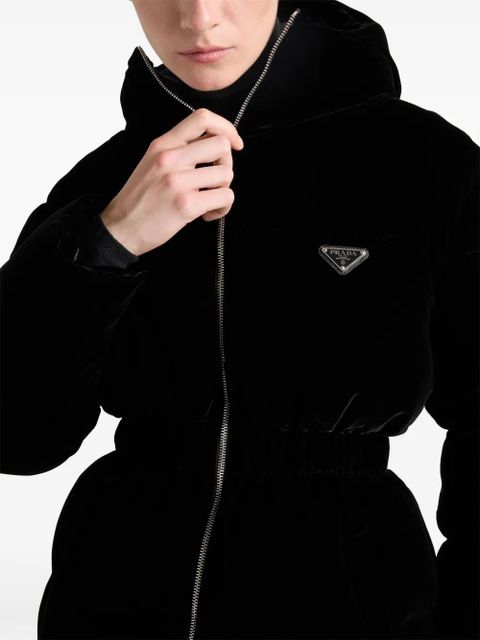 Prada Velvet down jacket - Black