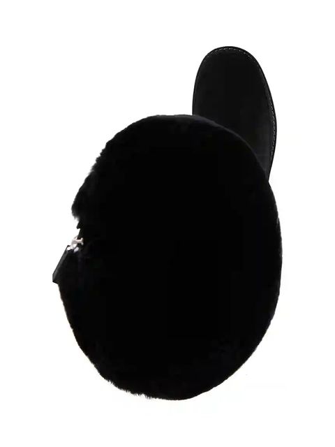 Emu Australia kozaki zamszowe Georgi damskie kolor czarny na płaskim obcasie ocieplone W13218