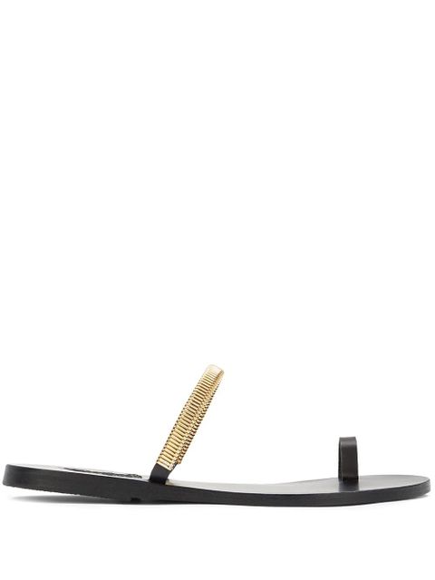 Ancient Greek Sandals Konaki chain-embellished sandals - Black - zdjęcie produktu nr 1