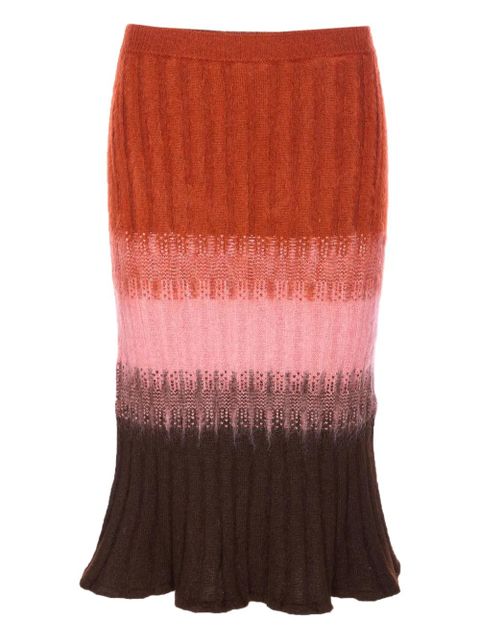 FENDI knitted embroidered midi skirt - Orange - zdjęcie produktu nr 1