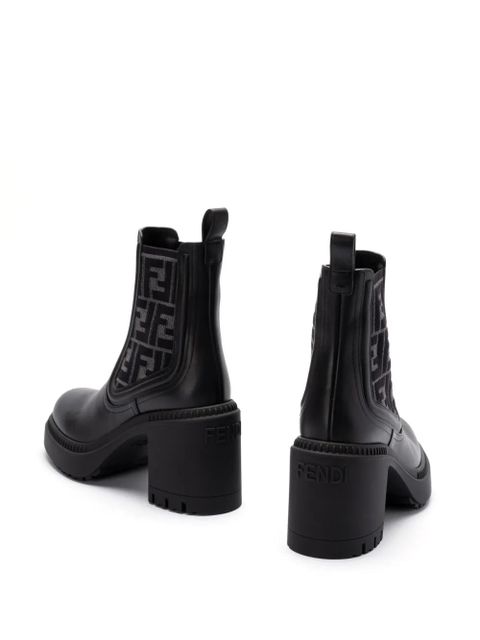 FENDI 65mm monogram-detailed boots - Black