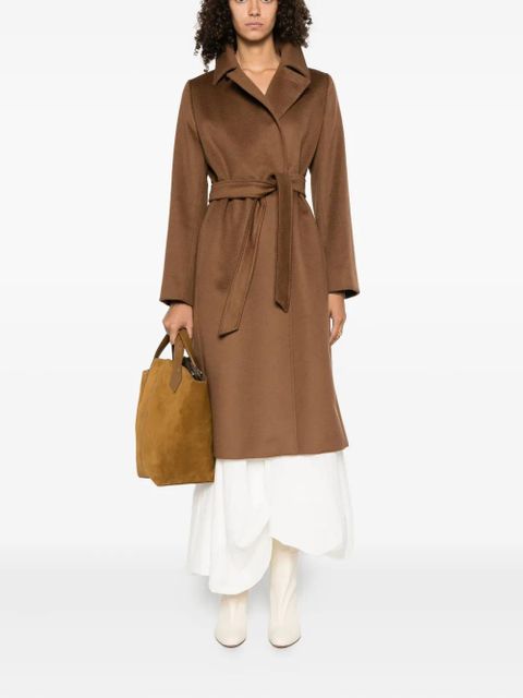 Max Mara belted notched-collar coat - Brown - zdjęcie produktu nr 2