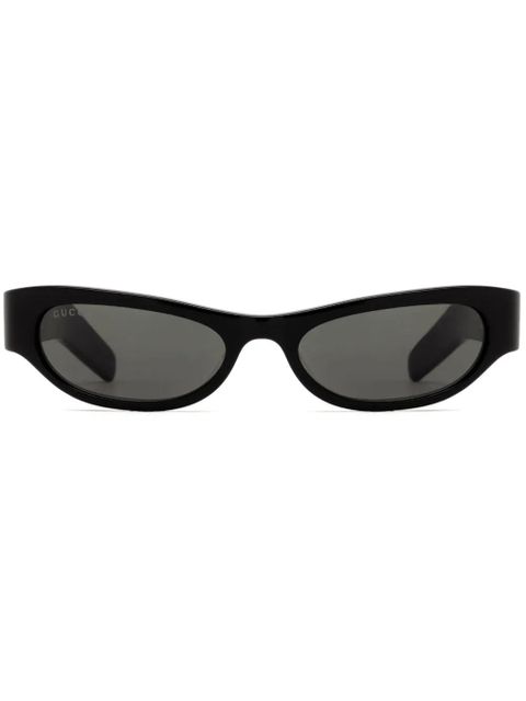 Gucci Eyewear logo-engraved sunglasses - Black - zdjęcie produktu nr 1