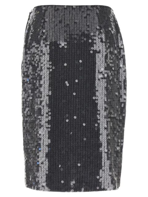 ROTATE BIRGER CHRISTENSEN sequin midi straight skirt - Black - zdjęcie produktu nr 2