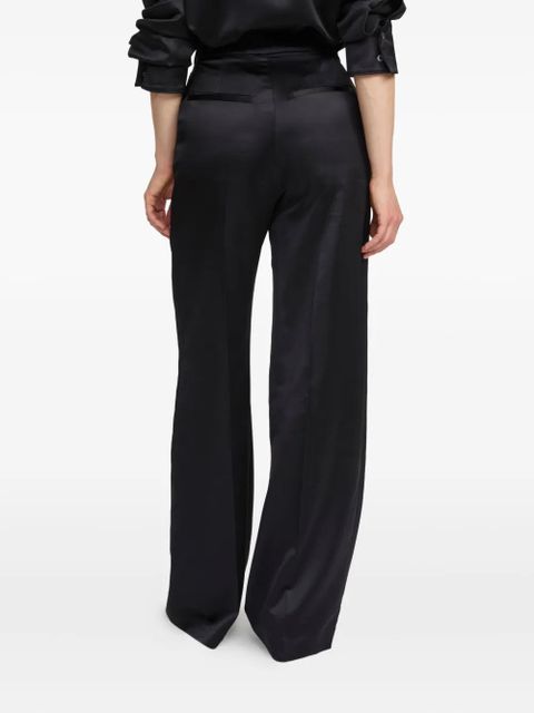 Yves Salomon satin trousers - Black