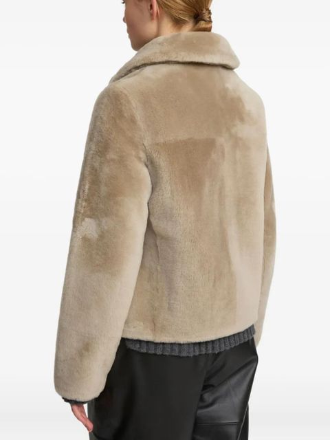 Yves Salomon short reversible jacket - Brown