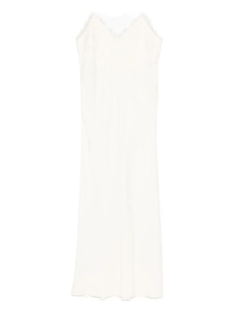 Róhe lace-trim midi dress - White