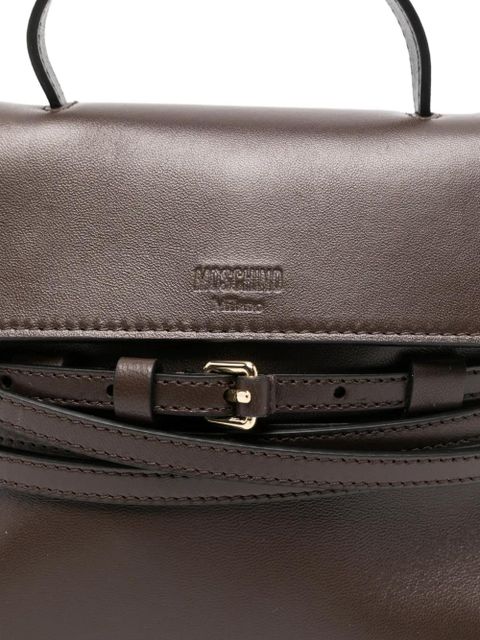 Moschino buckle leather mini bag - Brown