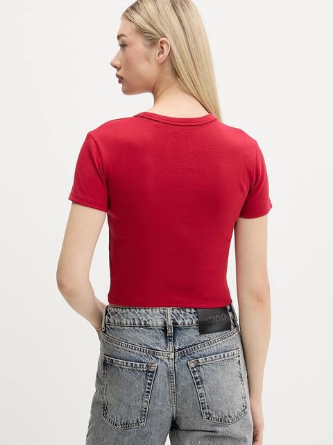 HUGO t-shirt damski kolor czerwony 50512000 - zdjęcie produktu nr 2
