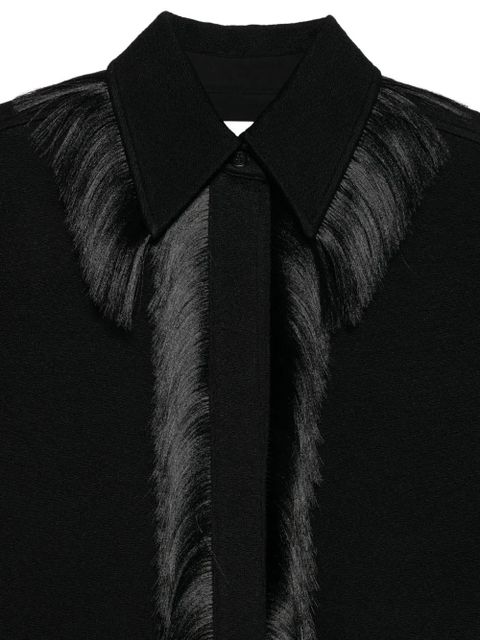 Jil Sander fringed jacket - Black