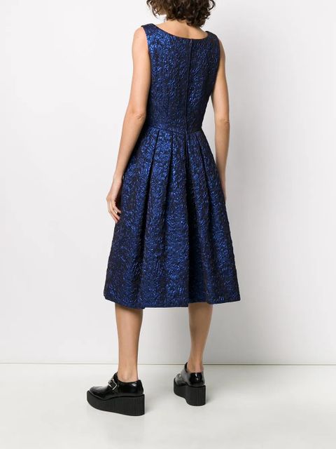 Comme Des Garçons sleeveless floral midi dress - Blue
