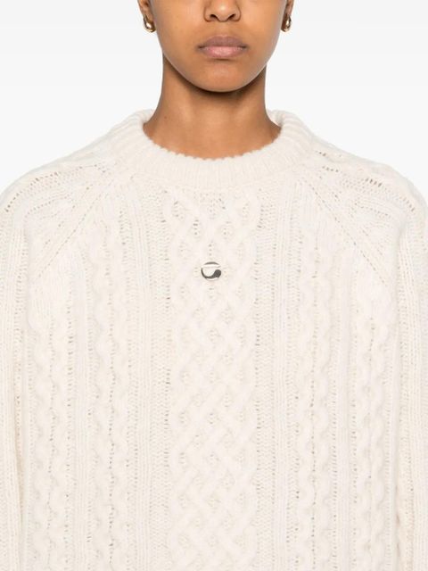 Coperni Aran-knit sweater - Neutrals