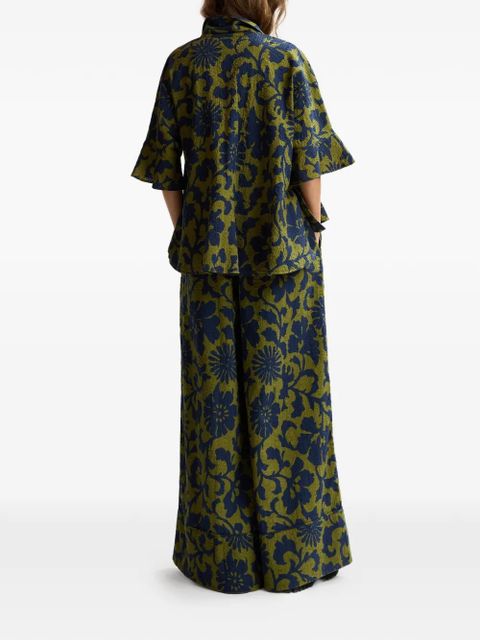 Essentiel Antwerp floral-pattern trousers - Green