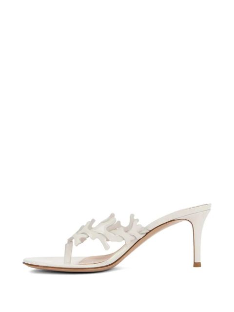 Gianvito Rossi leaf stiletto mules - White