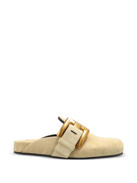 Balmain buckled flat mules - Neutrals - zdjęcie produktu nr 1