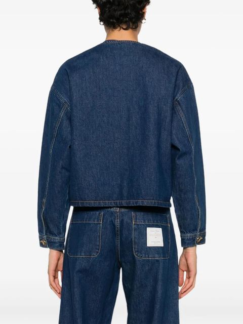 SANDRO button-up pocket denim jacket - Blue