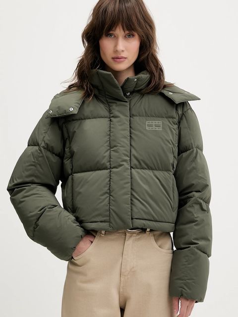 Tommy Jeans kurtka puchowa kolor zielony zimowa oversize DW0DW21624 - zdjęcie produktu nr 1